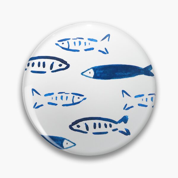 Item preview, Aesthetic Blue Fish Pattern: Marine Life & Summer Ocean designed and sold by ElizabethCoelho.