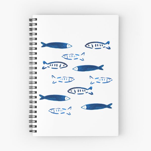 Item preview, Aesthetic Blue Fish Pattern: Marine Life & Summer Ocean designed and sold by ElizabethCoelho.