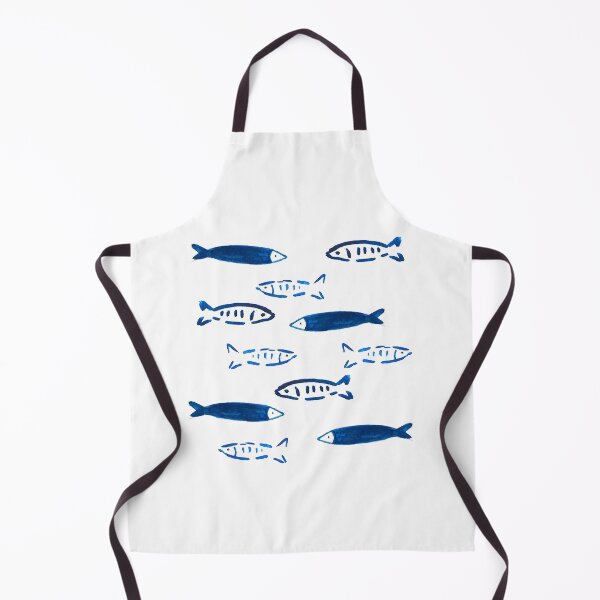 Item preview, Aesthetic Blue Fish Pattern: Marine Life & Summer Ocean designed and sold by ElizabethCoelho.