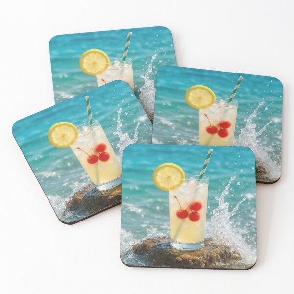 Item preview, Lemonade Drink On an Ocean Rock With Water Splash designed and sold by Maria Dryfhout.