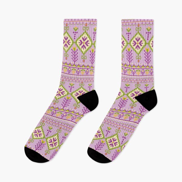 Item preview, Seamless pixel pattern with traditional floral motifs designed and sold by SoothiArt.