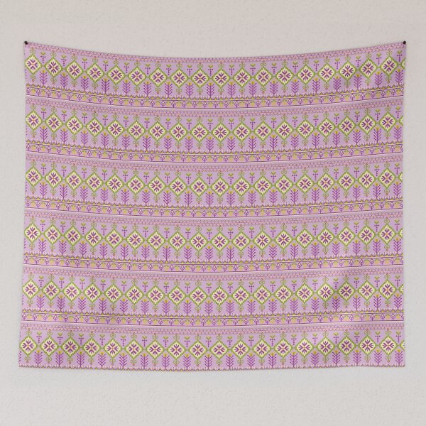 Item preview, Seamless pixel pattern with traditional floral motifs designed and sold by SoothiArt.