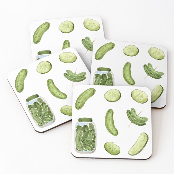 Aperçu de l'œuvre Pack d'autocollants de cornichons à l'aquarelle n° 1 créée et vendue par andrebalest.art.