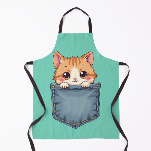 Item preview, Cute Kitten in Denim Pocket – Kawaii Pastel Cat Design , fun cute teshirt, designed and sold by beyond-canvas.