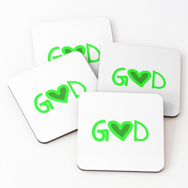 Item preview, God in Green Love Hearts  designed and sold by Memes N Lore .