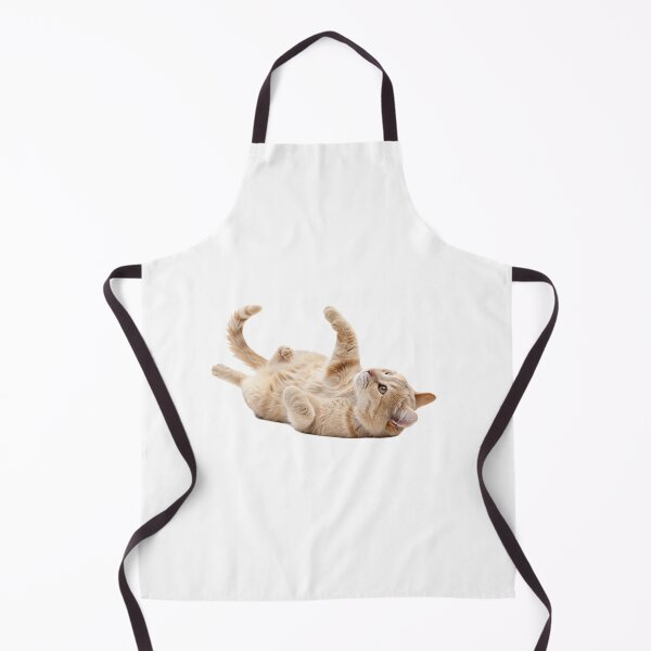 Item preview, A beige cat lies on its back, playing and rolling around designed and sold by elkuni.
