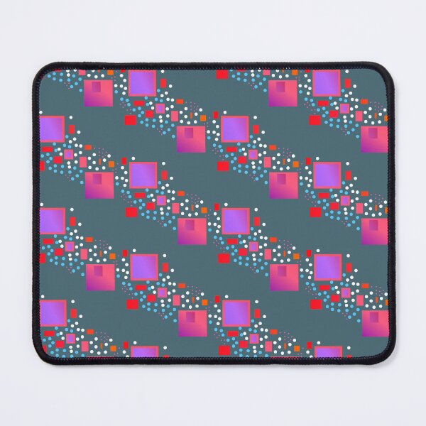 Item preview, Abstract shapes dark green purple red whimsical pattern designed and sold by lausn.
