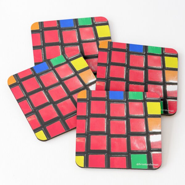 Item preview, Grid red rubix. designed and sold by DancingCreek.