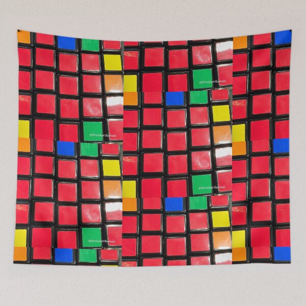 Item preview, Grid red rubix. designed and sold by DancingCreek.