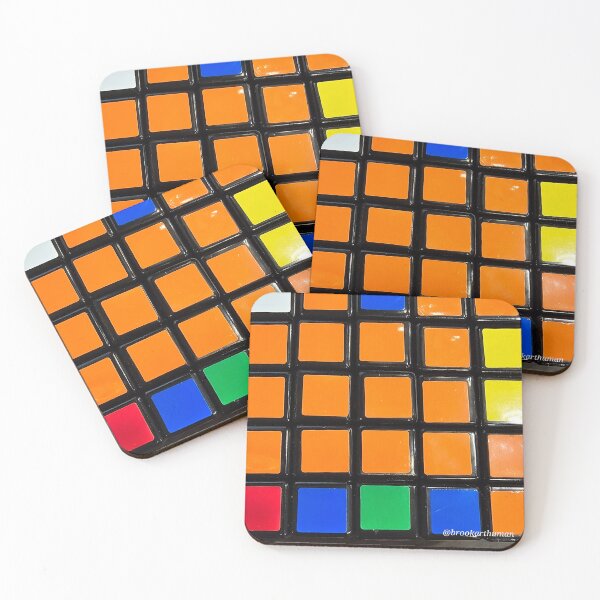 Item preview, Grid orange rubix. designed and sold by DancingCreek.
