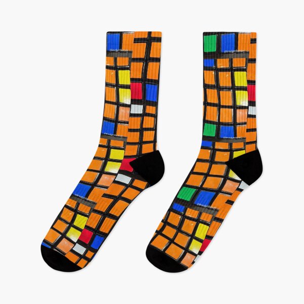 Item preview, Grid orange rubix. designed and sold by DancingCreek.