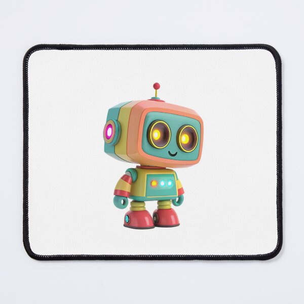 Item preview, A cute robot with glowing neon eyes designed and sold by elkuni.