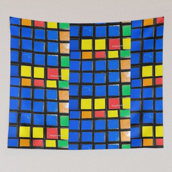 Item preview,  Grid blue rubix. designed and sold by DancingCreek.