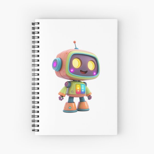 Item preview, A cute robot with glowing neon eyes designed and sold by elkuni.