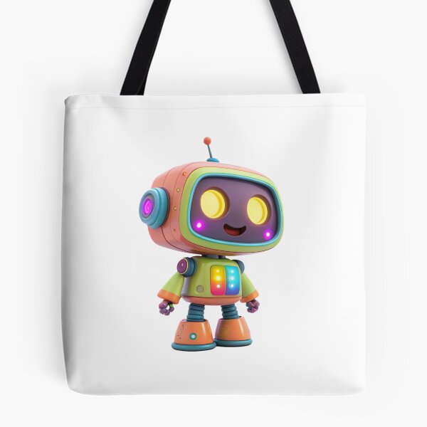 Item preview, A cute robot with glowing neon eyes designed and sold by elkuni.
