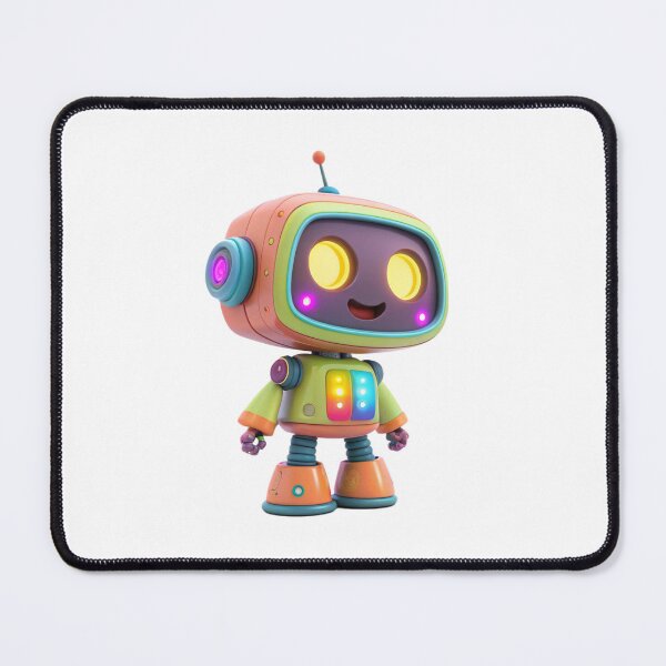 Item preview, A cute robot with glowing neon eyes designed and sold by elkuni.