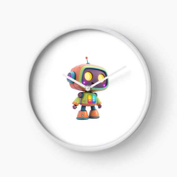 Item preview, A cute robot with glowing neon eyes designed and sold by elkuni.