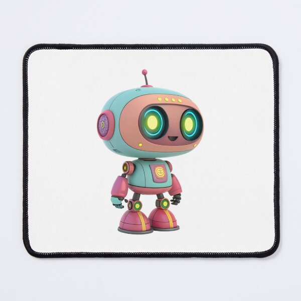 Item preview, A cute robot with glowing neon eyes designed and sold by elkuni.