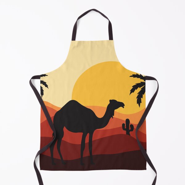 Item preview, Silhouette of a camel on the background of the desert and desert landscape under the sunset sky designed and sold by Tanysha54.