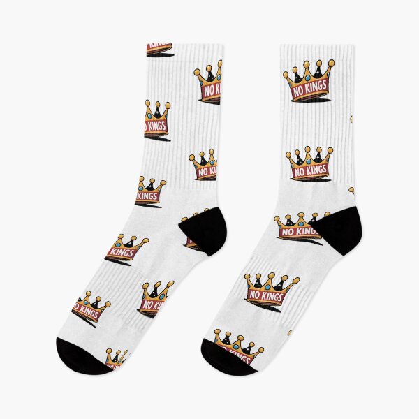 Item preview, No Kings – Anti-Royalty Cartoon Crown Design designed and sold by MonkiFlipp.
