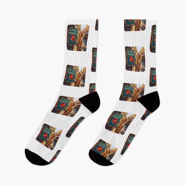 Item preview, Slippery when wet with woman designed and sold by NicMacTees.