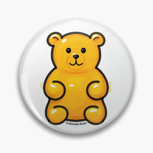 Aperçu de l'œuvre Autocollant Joie Gummy Bear – Frohlocket créée et vendue par Frohlocket.