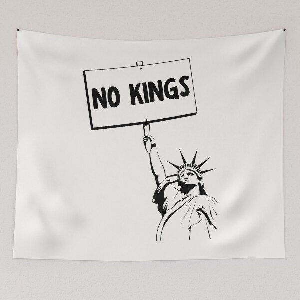 Item preview, NO KINGS Statue of Liberty protest sign (as commissioned by KB) designed and sold by DesignCollectiv.
