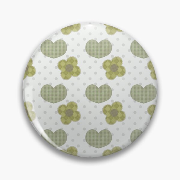 Item preview, mori kei heart and flower pattern with polka dots designed and sold by cottonlacey.