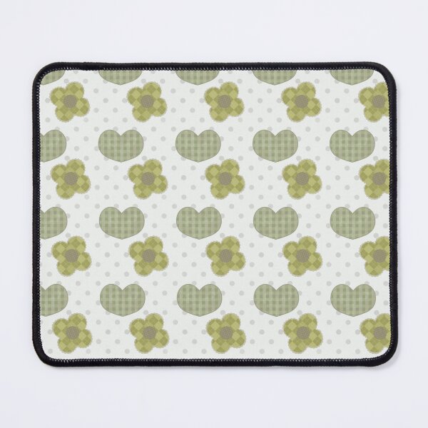 Item preview, mori kei heart and flower pattern with polka dots designed and sold by cottonlacey.