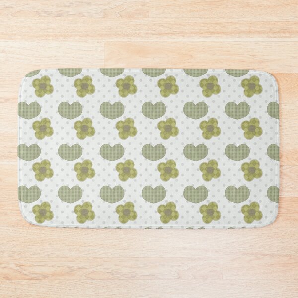 Item preview, mori kei heart and flower pattern with polka dots designed and sold by cottonlacey.