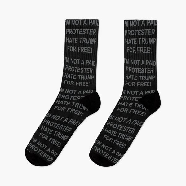 Item preview, NOT A PAID PROTESTER - I HATE TRUMP FOR FREE (subtle gray) designed and sold by Thelittlelord.