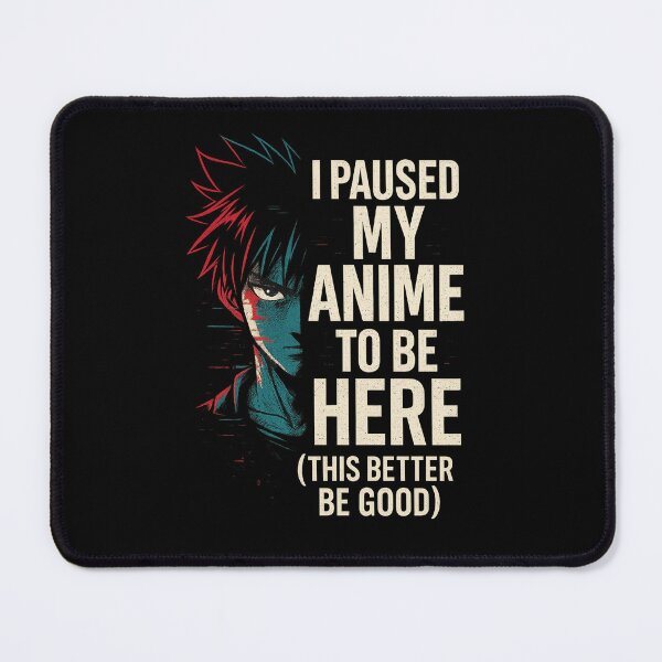 Item preview, I Paused My Anime To Be Here – Glitch Anime Style designed and sold by TeeLabDesign.