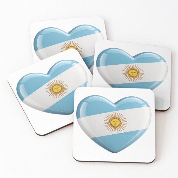 Item preview, argentine flag in the Form of Heart isolated on transparent background, 3d rendering-generated by ai designed and sold by elkuni.