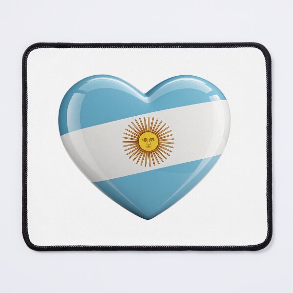 Item preview, argentine flag in the Form of Heart isolated on transparent background, 3d rendering-generated by ai designed and sold by elkuni.