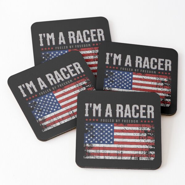 Item preview, I'm A Racer Fueled By Freedom USA American Flag Car Racing Motorsport America Patriotic 4th Of July designed and sold by CarantinedChaos.