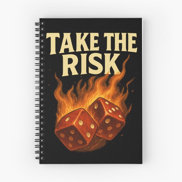 Item preview, Take the Risk – Flaming Dice Motivational Graphic T-Shirt designed and sold by Little--Core.