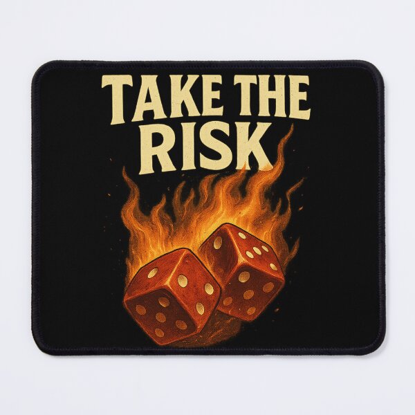 Item preview, Take the Risk – Flaming Dice Motivational Graphic T-Shirt designed and sold by Little--Core.