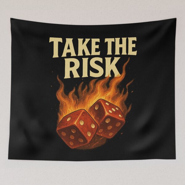 Item preview, Take the Risk – Flaming Dice Motivational Graphic T-Shirt designed and sold by Little--Core.