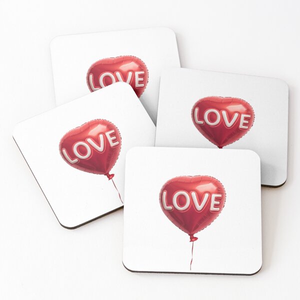 Item preview, balloon in the shape of the word love in red color designed and sold by elkuni.