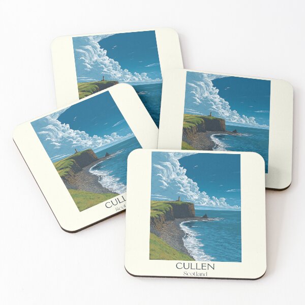 Item preview, Cullen Scotland Vintage Travel Poster | Moray Firth Coastal Art Print designed and sold by TuncGK.