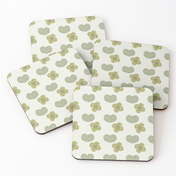 Item preview, mori kei heart and flower pattern designed and sold by cottonlacey.
