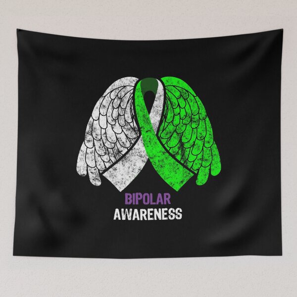 Item preview, Bipolar Awareness Ribbon Butterfly Vintage Mental Health Awareness designed and sold by CreativeStrike.