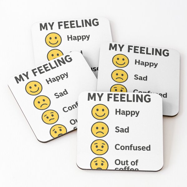 Item preview, Ask Me For My Feeling – Emoji Mood Chart Tee designed and sold by LevelUpLab.