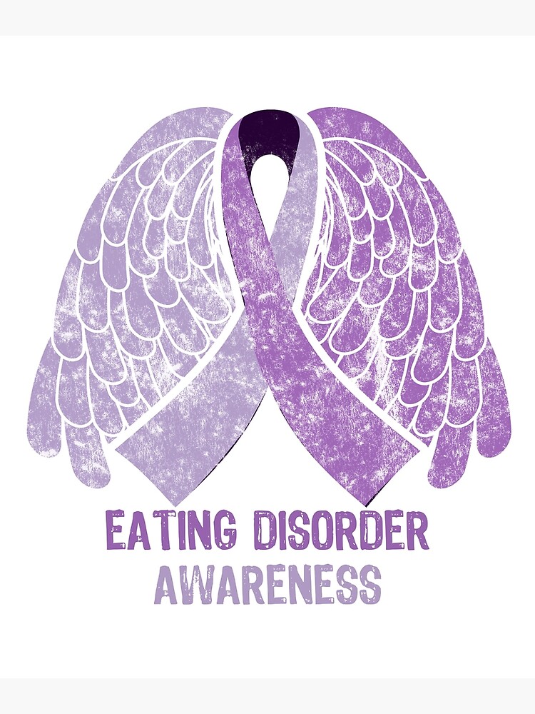 "Eating Disorder Awareness Ribbon Butterfly Vintage Mental Health