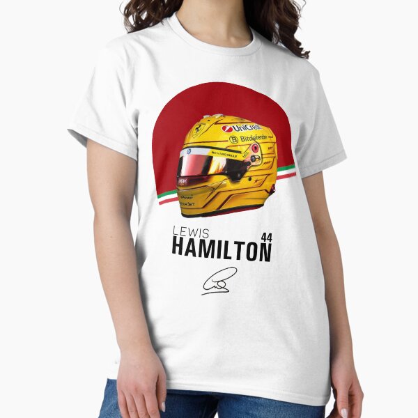 Artikel-Vorschau von Lewis Hamilton F1 Ferrari Helmkunst – Kultige Nummer 44 und charakteristisches Design, designt und verkauft von Studio F1Grid.