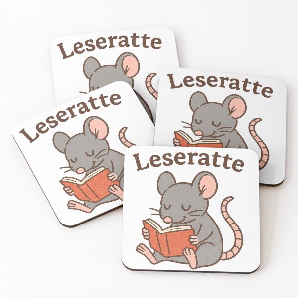 Item preview, Bookworm – Grey mouse with book designed and sold by Kunst-Shirt.