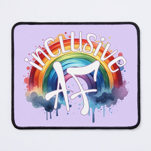 Item preview, Inclusive AF Rainbow Typography – LGBTQ Pride Watercolor Art for Stickers, Tees, and Bold Queer Expression designed and sold by FieldHouseTees.