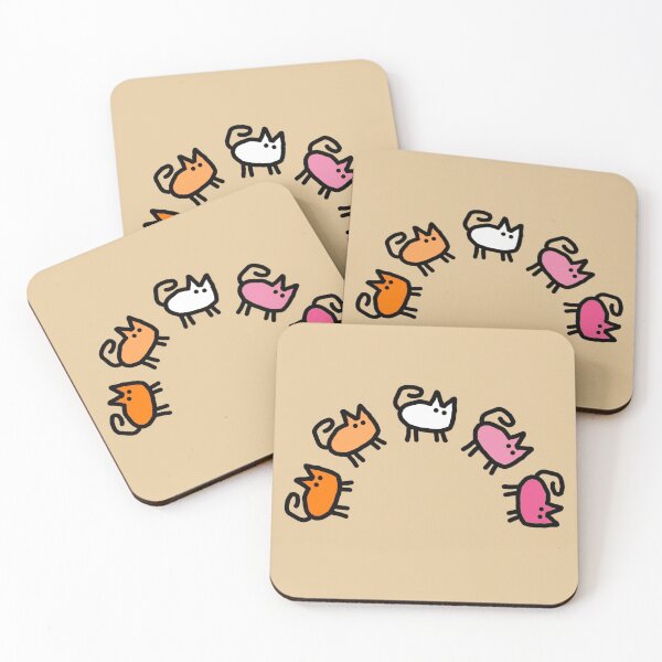 Item preview, Lesbian Pride Cats designed and sold by pancakegiraffes.