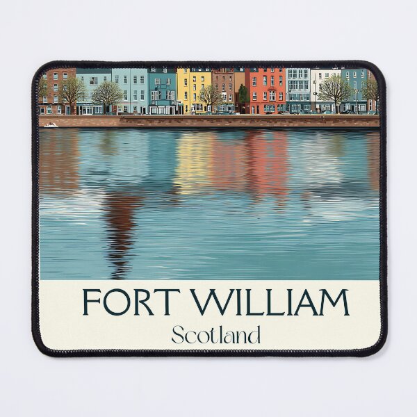 Item preview, Fort William Scotland Travel Poster | Ben Nevis & Loch Linnhe Art Print designed and sold by TuncGK.