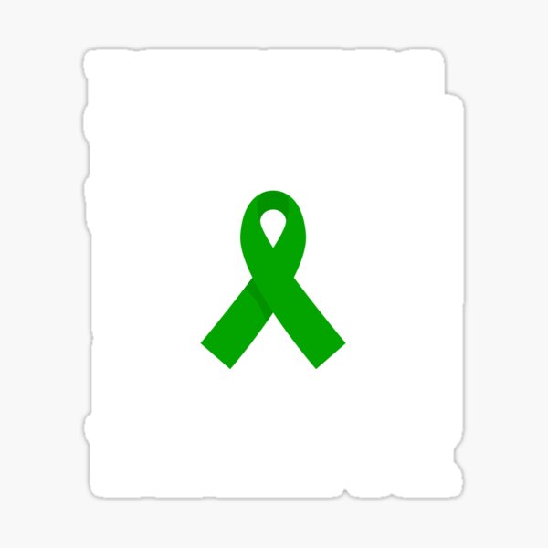 Green ribbon for mental health awareness